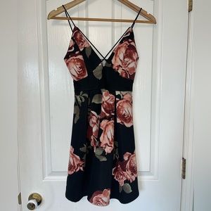 Formal, floral, mini dress. Size 0.